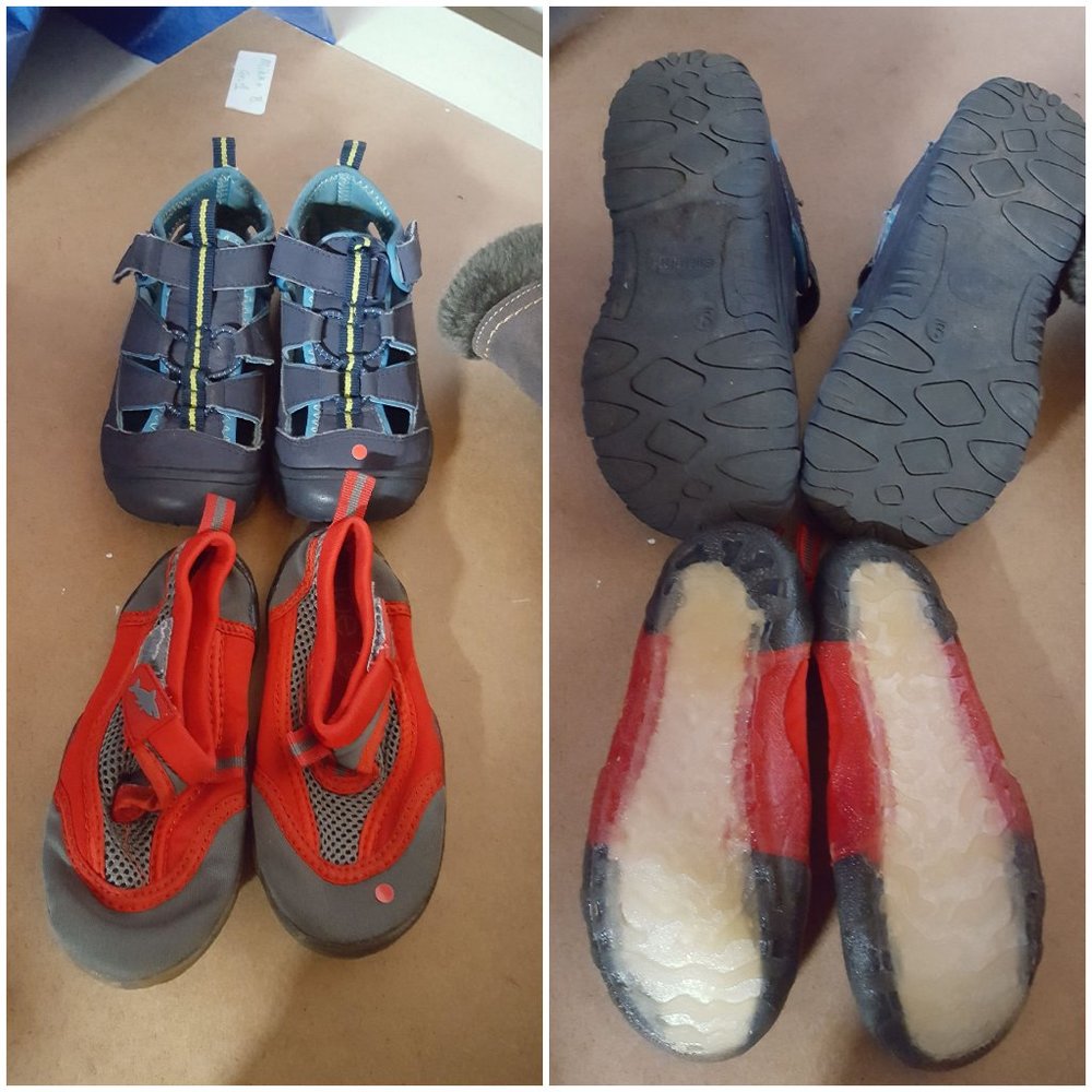 Kid's Size 9 Sandals and water shoes